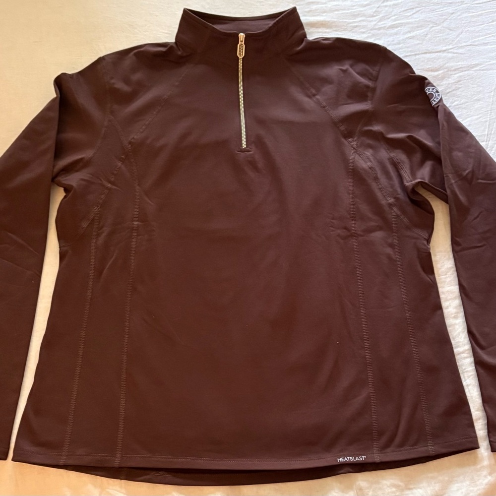 Women's Brown Half-Zip Sweatshirt